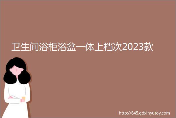 卫生间浴柜浴盆一体上档次2023款