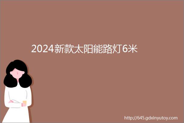 2024新款太阳能路灯6米