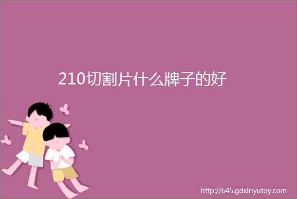 210切割片什么牌子的好