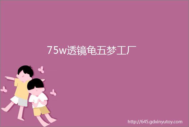 75w透镜龟五梦工厂