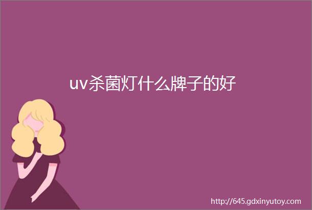 uv杀菌灯什么牌子的好