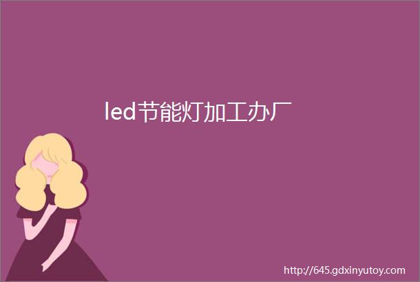 led节能灯加工办厂