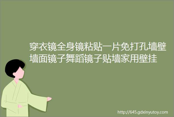 穿衣镜全身镜粘贴一片免打孔墙壁墙面镜子舞蹈镜子贴墙家用壁挂