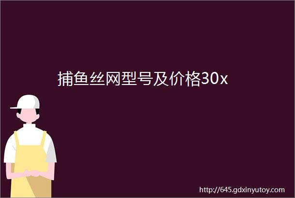 捕鱼丝网型号及价格30x