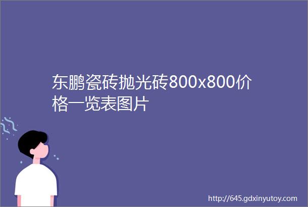 东鹏瓷砖抛光砖800x800价格一览表图片